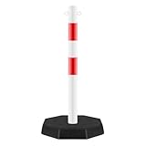 ROBUSTO Kettenpfosten STAHL, feuerverzinkt, rot reflektierend/weiß, 100 cm,...