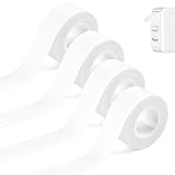 4 Rollen Etikettenband Geeignet für Etikettendrucker Wasserfeste Etikettenband...