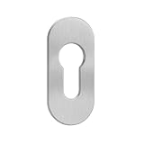 Edelstahl Klebe-Rosette oval PZ-Lochung – selbstklebend mit 3M VHB – ohne...