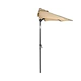 BUTLERS Halbrunder Sonnenschirm (185 x 95 cm) Schirmstange Ø 38 mm -SIESTA-...