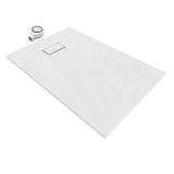 SMC BOREAL Duschwanne 120x70 cm, extra flache und robuste Duschtasse 26MM aus...