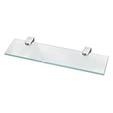 bonsport Glasregal Wandregal für Badezimmer Milchglas - Glas Regal aus 6 mm...