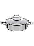 GSW 990066 Montreal Servierpfanne mit Glasdeckel, Edelstahl - 38 x 25,5 x 12 cm,...