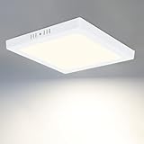 Glitzerlife LED Deckenleuchte Flach Deckenlampe - Modern LED Lampe Weiß Eckig...