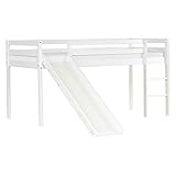 Homestyle4u 2124, Hochbett Kinder mit Rutsche Lattenrost Kinderbett 90x200 cm...