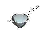 KitchenCraft feinmaschiger Trichtersieb, Edelstahl, Aufhängeloch, langer Griff...