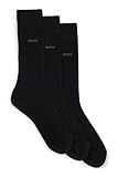 BOSS Herren Business Socken Strümpfe RS Uni CC 3 Paar, Farbe:Schwarz,...