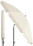 4smile Sonnenschirm SunnyJoy, Ø 180 cm Beige - UPF 50+ Sonnenschirm Strand,...