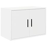vidaXL Garagen-Wandschrank Weiß, Holzwerkstoff, Schrank mit Türen, Lagerung