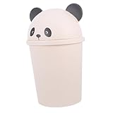 MUCKLILY Müllbehälter Panda Design mit Deckel Abfalleimer für Badezimmer...