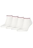 Tommy Hilfiger Sneaker Socken Herren & Damen Füsslinge 4-er Pack, Farbe:Weiss,...