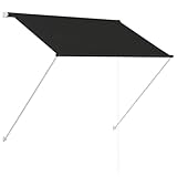 vidaXL Markise, Klemmmarkise Einziehbar, Sonnenschutz für Fenster Terrasse...