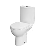 CERSANIT Stand WC mit Spülkasten Komplett | Toiletten mit Toilettensitz aus...