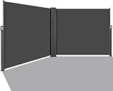 Seitenmarkise Ausziehbar 180x600 cm (H x L) Seitenmarkiese Doppelseitenmarkise,...