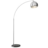 HOMCOM Stehlampe höhenverstellbar, schwenkbar Stehleuchte exkl. Leuchtmittel,...