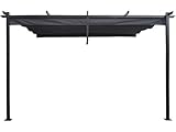 habitat et jardin Anbaupergola aus Aluminium mit ausziehbarem Dach- 3 x 4 m -...