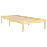 vidaXL Kiefer Massivholzbett Bettgestell Bett Holzbett Einzelbett Futonbett...