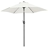 Yaheetech Sonnenschirm Ø230cm Gartenschirm mit 6 Rippen Knickbar Markschirm...