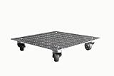 Pflanzenroller AluRiffelblech Q200 bis200kg Blumenroller Untersetzer Quadrat...