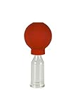 Lauschaer Glas Schröpfgläser mit Ball 20mm zum professionellen, medizinschen,...