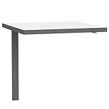 Newroom Schreibtisch Weiß Grau Verbindungselement Modern - 75x74,1x75 cm...