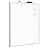 Amazon Basics Magnetisches Whiteboard, Aluminiumrahmen, trocken abwischbar, 27,9...