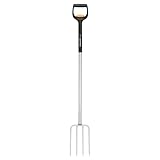 Fiskars Teleskop-Spatengabel für Harte, steinige Böden, Mit 4 Zinken, Länge...