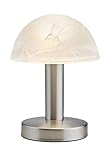 Trio Leuchten LED Tischleuchte Fynn II 599110107, Metall Nickel matt, Glas...