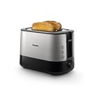 Philips Toaster – 2 Toastschlitze, 7 Stufen, Brötchenaufsatz, Auftaufunktion,...