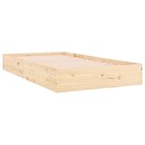 vidaXL Massivholzbett Einzelbett Bettgestell Bettrahmen Lattenrost...