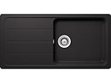 SCHOCK Granitspüle Formhaus D-100L Nero I Einbauspüle für 60 cm Unterschrank...