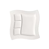 Villeroy & Boch NewWave Grillteller, Porzellanteller, mit 3 Einteilungen,...