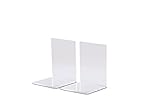 MAUL Buchstütze aus Acryl (2er Pack) 10x8x10cm | Bücherhalter, Organizer für...