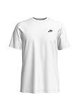Nike Herren Sportswear klub T shirt, Weiß / Schwarz, L EU