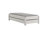 DICO 2er Stapelbett Massivholz mit Rollrost Größe 90x200 cm 03 Buche weiß...