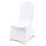 VEVOR Universell Weiße Elegante Stuhl 50 STK Polyester Und Elasthan Spandex...