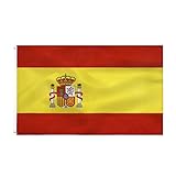Spain Flag Bandera española 90 x 150 cm- Spanische Flagge Polyester leuchtenden...