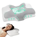 Homyrium Orthopädisches Kissen mit Memory Foam Antischnarchkissen Ergonomisches...