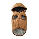 Fleece-gefütterte Hundejacke – warmer, winddichter Mantel für kleine Hunde...