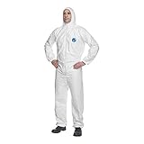 DuPont Tyvek 200 EasySafe | Chemikalienschutzkleidung mit Kapuze, Kategorie III,...
