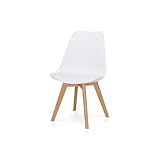 KHG Esszimmerstuhl Polsterstuhl Skandi Look - Stuhlbeine Massivholz Buche,...