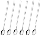Latte Macchiato Löffel Set 6 Stück, 23.5cm langem Griff Eislöffel lang...