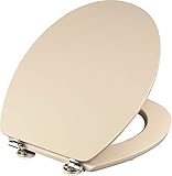 Cornat WC-Sitz 'Telo' - Schlichter Look in beige - Hochwertiger Holzkern -...