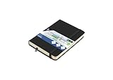 Kangaro Art Skizzenbuch A6 Schwarz PU Hardcover 80 Blatt 140 Gramm cremefarbenes...