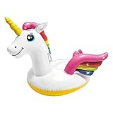 Intex 57561NP - Aufblasbares Reittier Einhorn, Vinyl, Mehrfarbig, 198x140x102 cm