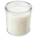 Ikea JAMLIK Creme Duftkerzen im Glas, Vanille & warme Milch, je 40 Stunden - 2er...