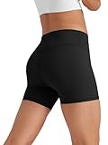 Glacspyg Radlerhose Damen Kurze Sporthose V-Taille High Waist Gym Shorts Kurze...