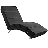 Casaria® Relaxliege XXL London 186x89x55 cm Ergonomisch Stoff Gepolstert 180 kg...