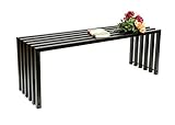 DanDiBo Gartenbank Metall Massiv Wetterfest Schwarz 120 cm Sitzbank Modern 96205...