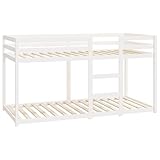 vidaXL Etagenbett, Hochbett mit Leitplanken, Stockbett für Schlafzimmer, Bett...